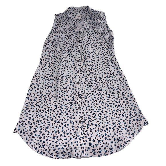 CAbi Dresses & Skirts - Cabi Women's Tunic Sleeveless Button Down Animal Print Dress Size S Preppy Chic